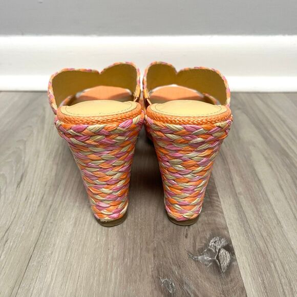 Marc Fisher Wedge Sandals Women’s 8 Kalisha Slip On Woven Raffia Heel Espadrille - Picture 4 of 8